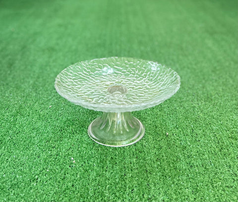 Footed Glass Cake Stand (22cm)