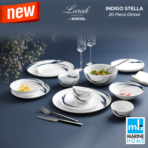 Exclusive Range 20 Piece Dinner Set from Larah by Borosil.
