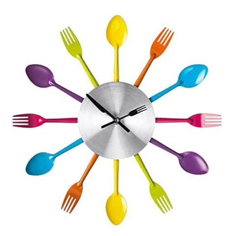 Kitchen Fork & Spoon Clock (24cm)