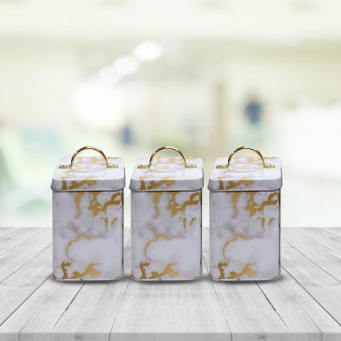 Marble 3pce Canister Set