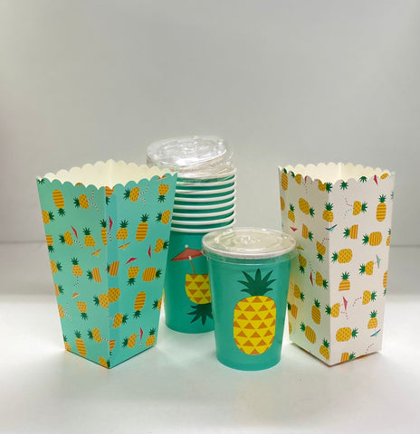 Popcorn Containers (12pcs) or Juice Cups with lids(10pcs)