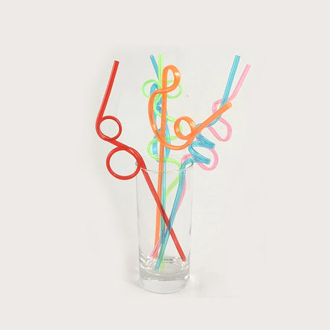 Plastic Swirly Straws (6pcs)