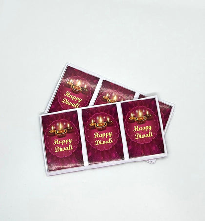 Happy Diwali Label Design 4 (Pack of 12)