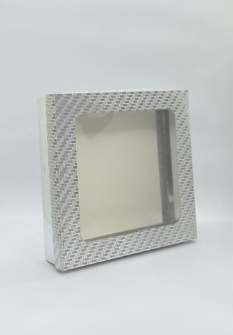 Medium Square Silver Design Gift Box