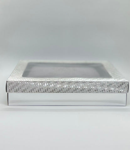 Medium Rectangular Silver Design Gift Box