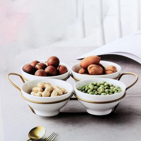 Round Bowls with stand (4pc set)