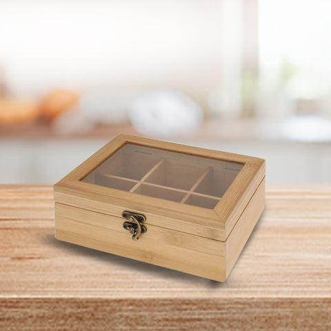 Wooden tea divider box