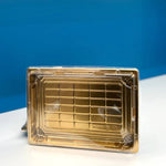 Classy Large Gift Box. Gold Colour Tray With Clear Lid