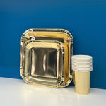 Dashing Gold Disposable Dinner Set (30pc)