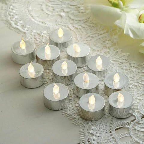 Silver LED Candle