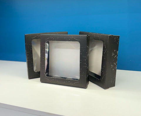 Square Black Marble Medium Designer Gift Box