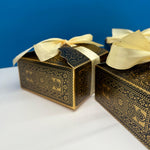 Smart Small Square Bow Design Gold Gift Box