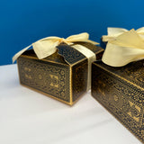 Smart Small Square Bow Design Gold Gift Box