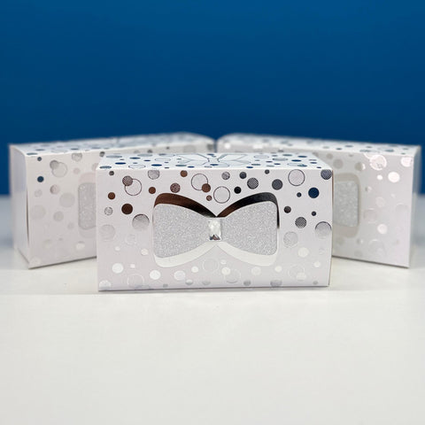 Smart Small Bow Designer Silver Gift Box