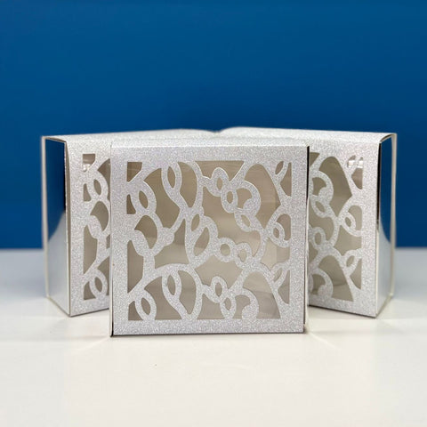 Lovely Laser Cut Medium Silver Gift Box