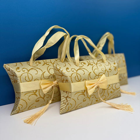 Exclusive Handbag Style Gold Gift Box