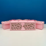 Smart Laser Cut Large Carry On Pink Gift Box