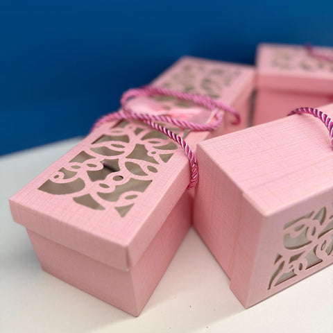 Smart Laser Cut Large Carry On Pink Gift Box