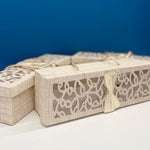 Smart Laser Cut Large Carry On Cream Gift Box