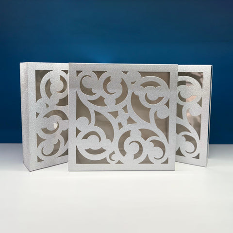 XL Laser Cut Silver Gift Box