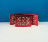 Classy Laser Cut Design Burgundy Gift Box