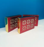 Classy Laser Cut Design Burgundy Gift Box