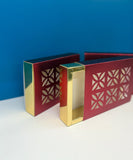 Classy Laser Cut Design Burgundy Gift Box