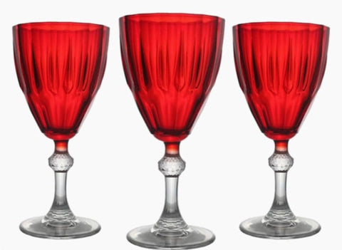 Red Diamond Stem Glass (1pc)