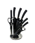 Rotating 9pc Countertop Stainless Steel Knife Set