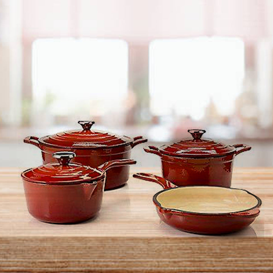 Cast Iron Pot Set (7pc) Marine Home